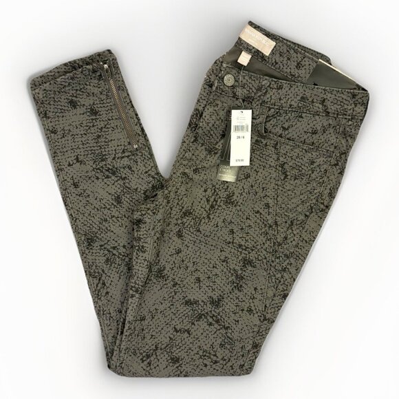 Banana Republic Pants - Banana Republic Womens Skinny Fit Pants Size 28 / 6 Gray Zip Hem Stretch NWT $79